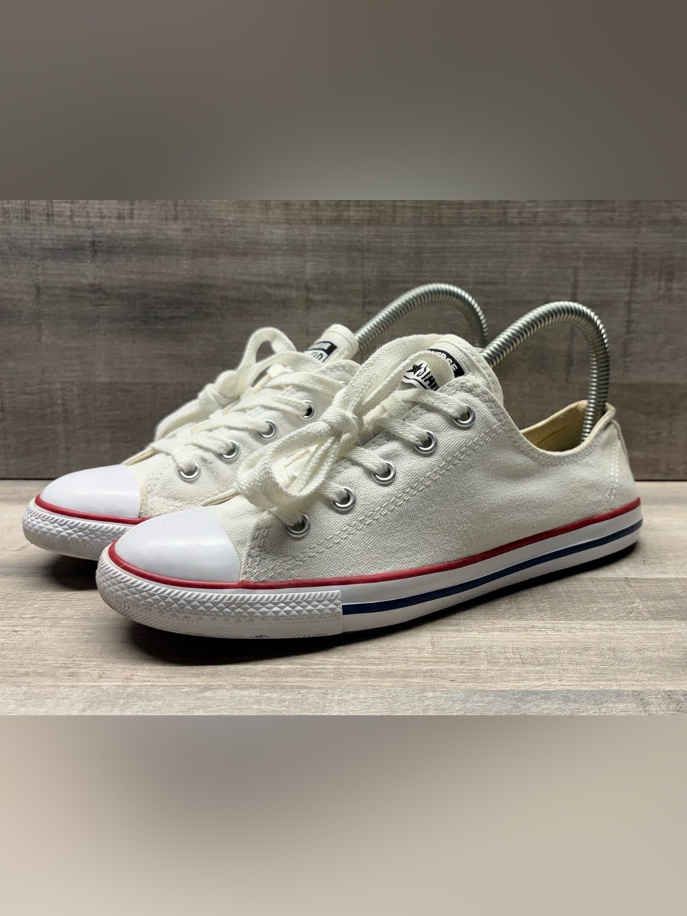 Converse Chuck Taylor Dainty Ox White Canvas Sneakers Women’s 6.5 537204